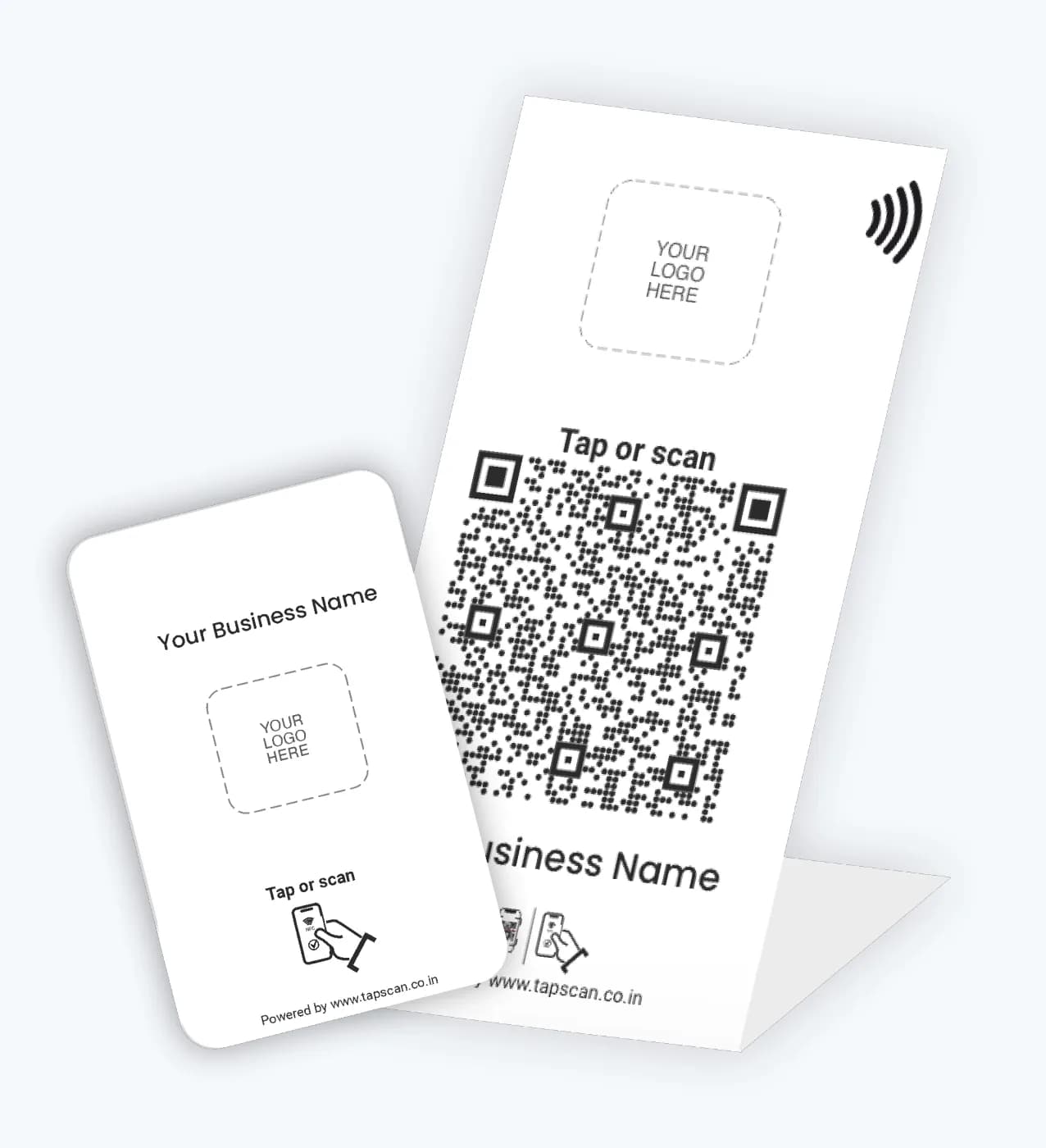Custom NFC Cards & QR Standee Set with Your Logo & Any URL – product view 1