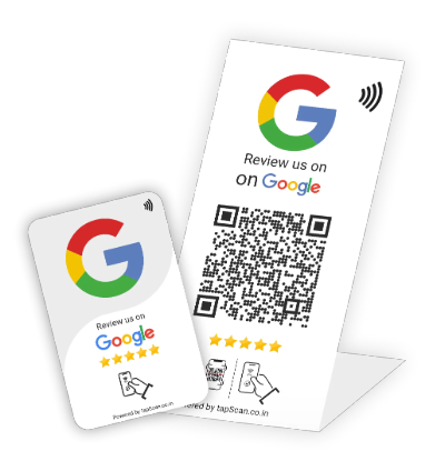 Complete Google Review Collection – Cards & Standee for Maximum Impact